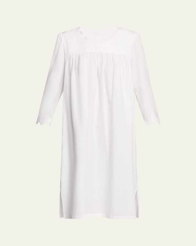 Vienna 2 Lace-Trim Cotton Nightgown